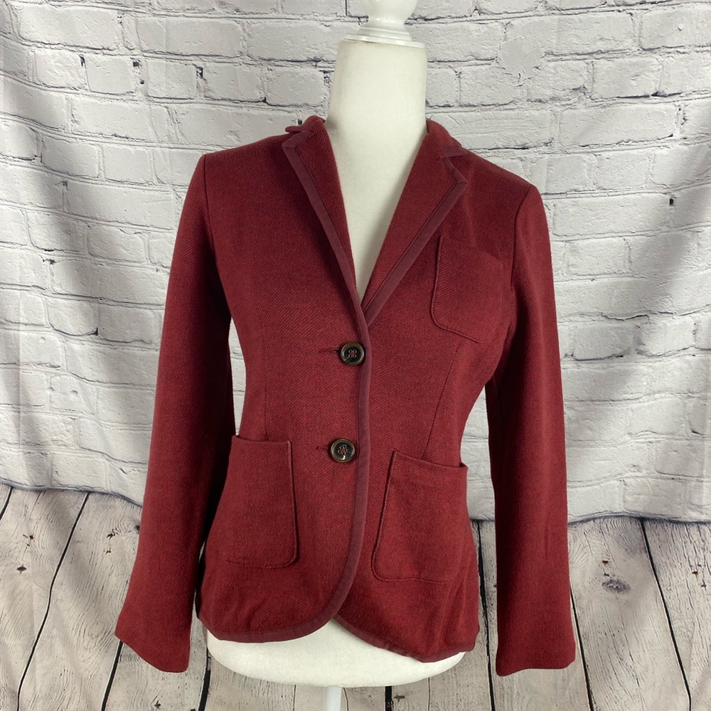 Lands End fleece blazer